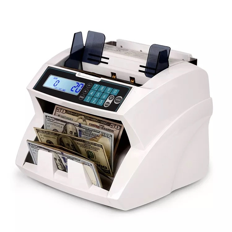 Portable Mixed Denomination Banknote Cash Money Counter Machine Bill Value Multi Currency Counter